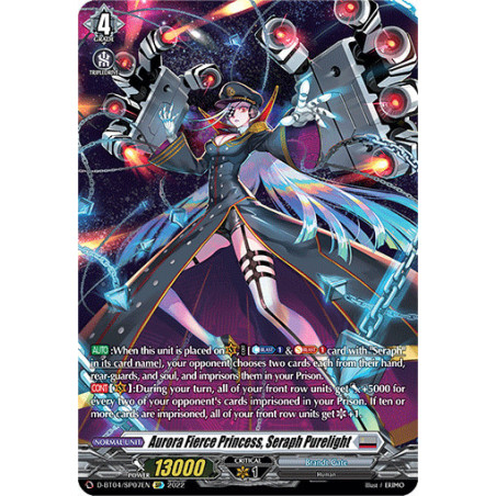 Vanguard_TCG_card_D-BT04_SP07EN_SP_Aurora_Fierce_Princess_Seraph_Purelight_Awakening_of_Chakrabarthi