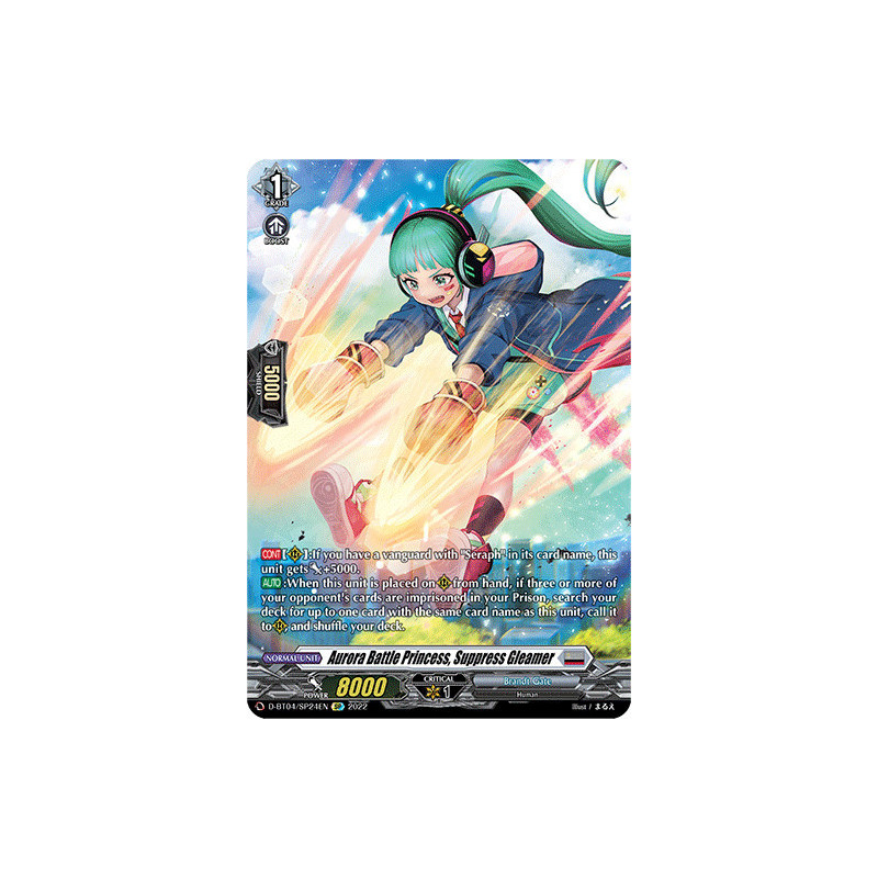 Vanguard_TCG_card_D-BT04_SP24EN_SP_Aurora_Battle_Princess_Suppress_Gleamer_Awakening_of_Chakrabarthi