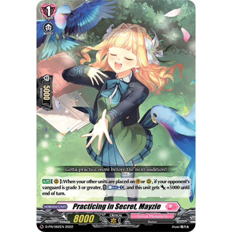 Vanguard_TCG_card_D-PR_062EN_PR_Practicing_in_Secret_Mayzie_Awakening_of_Chakrabarthi