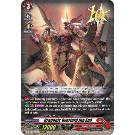 Vanguard_TCG_card_D-BT05_001EN_10thRRR_Dragonic_Overlord_the_End_Triumphant_Return_of_the_Brave_Heroes