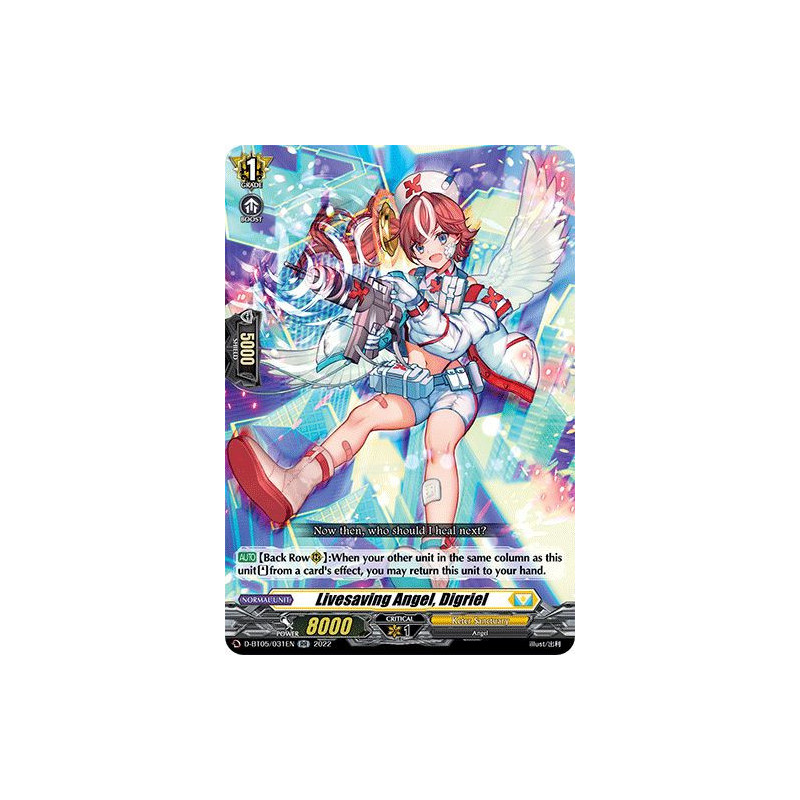 Vanguard_TCG_card_D-BT05_031EN_RR_Livesaving_Angel_Digriel_Triumphant_Return_of_the_Brave_Heroes