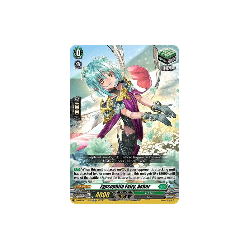 Vanguard_TCG_card_D-BT05_037EN_RR_Zypsophila_Fairy_Asher_Triumphant_Return_of_the_Brave_Heroes