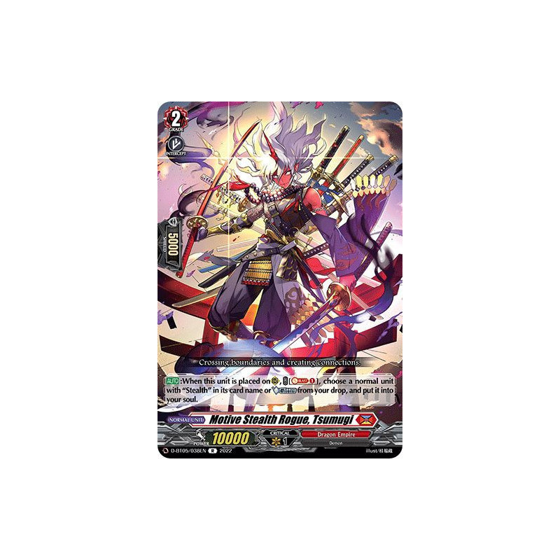 Vanguard_TCG_card_D-BT05_038EN_R_Motive_Stealth_Rogue_Tsumugi_Triumphant_Return_of_the_Brave_Heroes