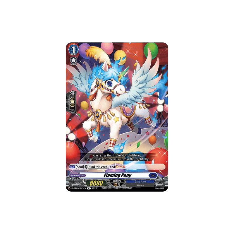 Vanguard_TCG_card_D-BT05_043EN_R_Flaming_Pony_Triumphant_Return_of_the_Brave_Heroes