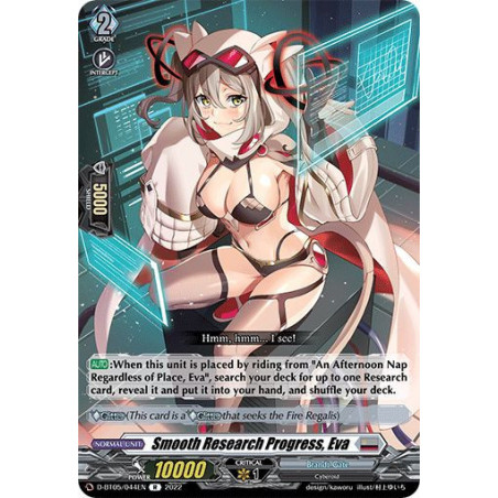 Vanguard_TCG_card_D-BT05_044EN_R_Smooth_Research_Progress_Eva_Triumphant_Return_of_the_Brave_Heroes