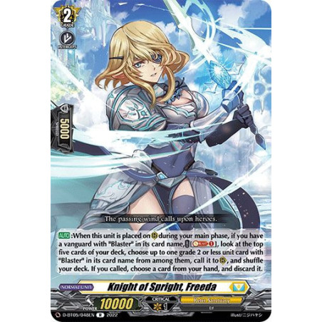 Vanguard_TCG_card_D-BT05_048EN_R_Knight_of_Spright_Freeda_Triumphant_Return_of_the_Brave_Heroes