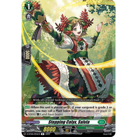 Vanguard_TCG_card_D-BT05_055EN_R_Stepping_Calyx_Salvia_Triumphant_Return_of_the_Brave_Heroes