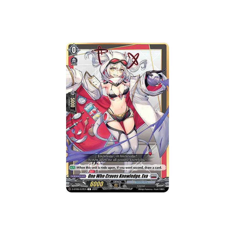 Vanguard_TCG_card_D-BT05_072EN_C_One_Who_Craves_Knowledge_Eva_Triumphant_Return_of_the_Brave_Heroes