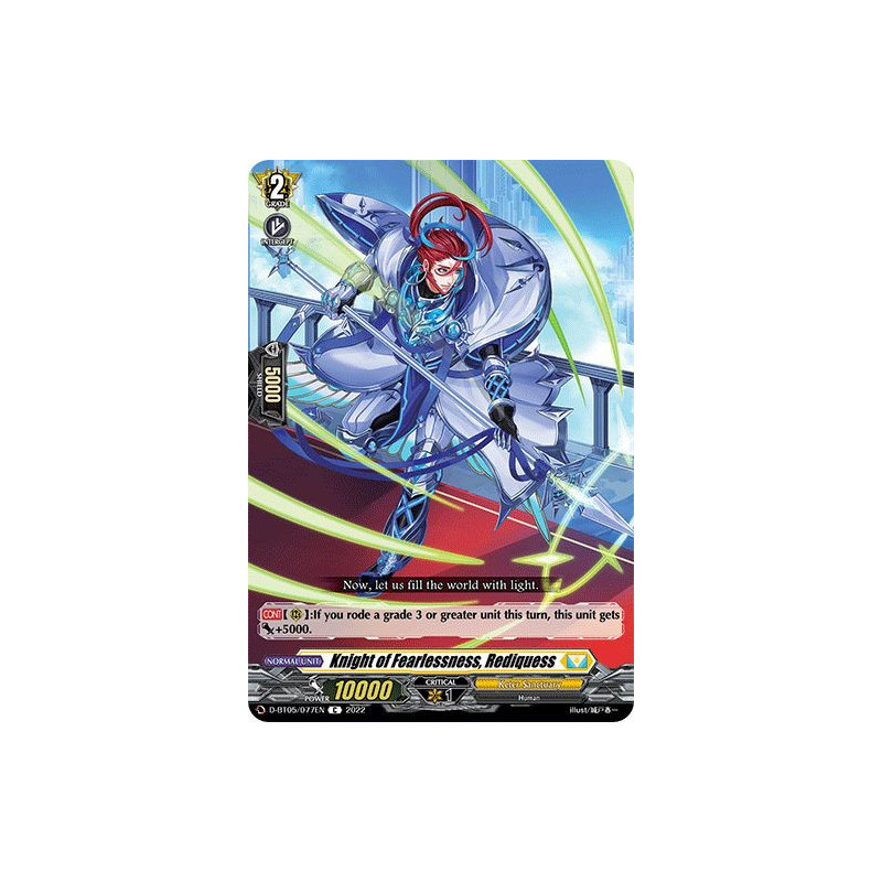 Vanguard_TCG_card_D-BT05_077EN_C_Knight_of_Fearlessness_Rediquess_Triumphant_Return_of_the_Brave_Heroes