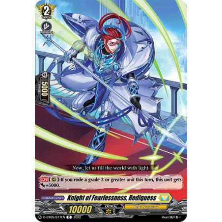 Vanguard_TCG_card_D-BT05_077EN_C_Knight_of_Fearlessness_Rediquess_Triumphant_Return_of_the_Brave_Heroes