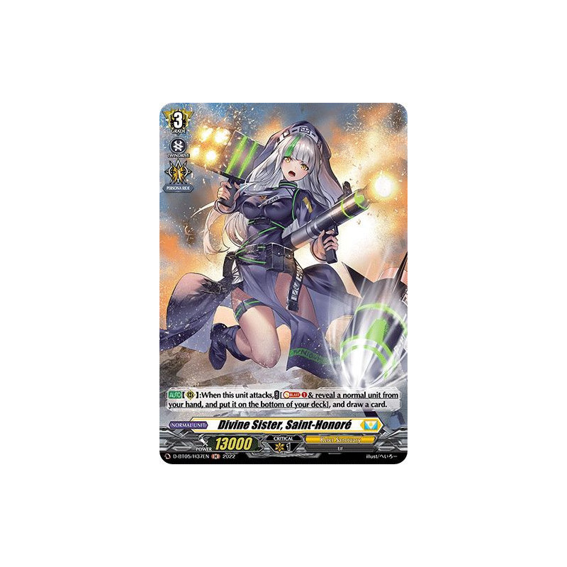 Vanguard_TCG_card_D-BT05_H37EN_H_Divine_Sister_Saint-Honore_Triumphant_Return_of_the_Brave_Heroes