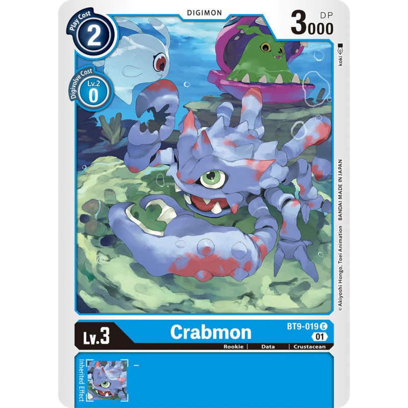 Digimon_TCG_BT9-019_Crabmon_Common_X_Record_Card_Game