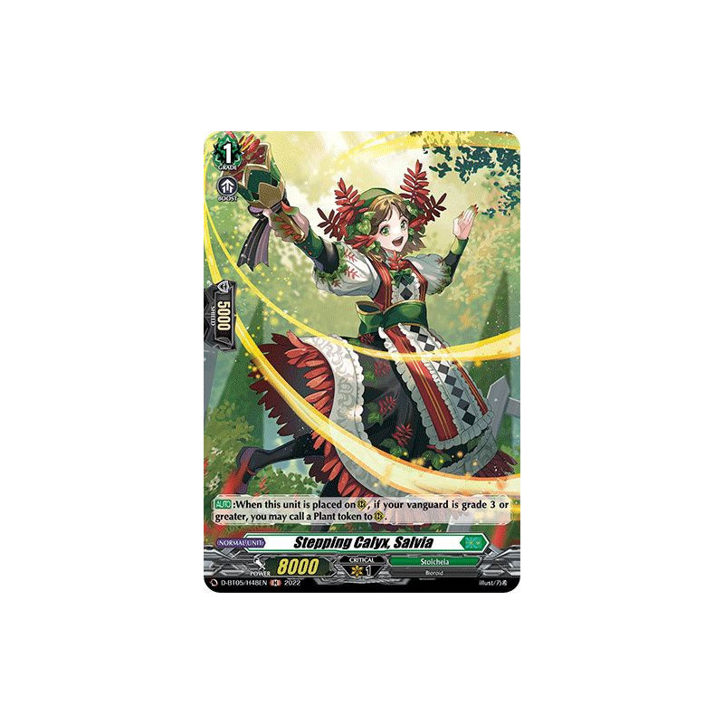 Vanguard_TCG_card_D-BT05_H48EN_H_Stepping_Calyx_Salvia_Triumphant_Return_of_the_Brave_Heroes