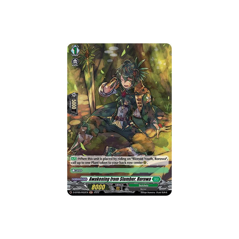 Vanguard_TCG_card_D-BT05_H52EN_H_Awakening_from_Slumber_Rorowa_Triumphant_Return_of_the_Brave_Heroes