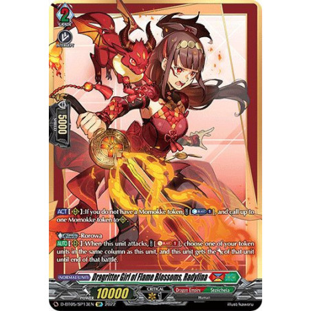 Vanguard_TCG_card_D-BT05_SP13EN_SP_Dragritter_Girl_of_Flame_Blossoms_Radylina_Triumphant_Return_of_the_Brave_Heroes