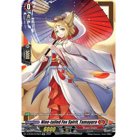 Vanguard_TCG_card_D-BT05_SP26EN_SP_Nine-tailed_Fox_Spirit_Tamayura_Triumphant_Return_of_the_Brave_Heroes