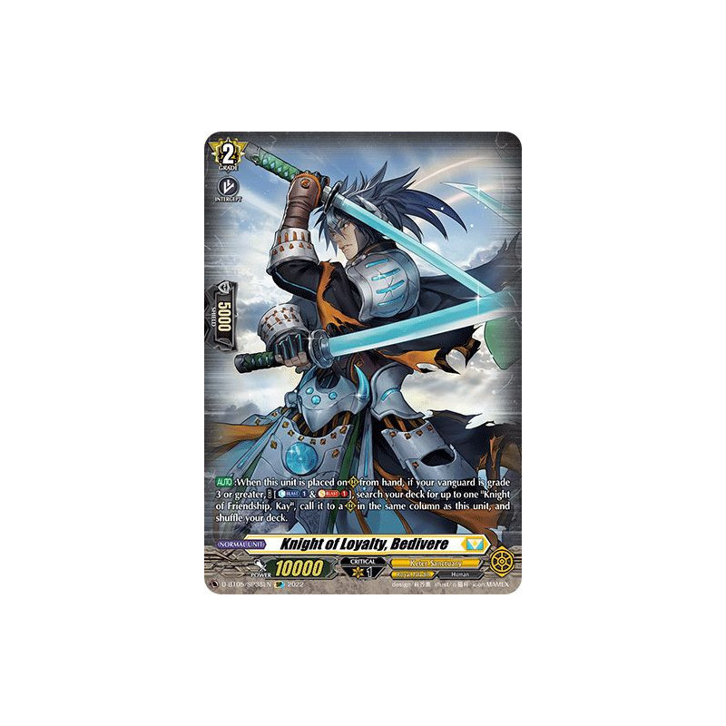 Vanguard_TCG_card_D-BT05_SP38EN_SP_Knight_of_Loyalty_Bedivere_Triumphant_Return_of_the_Brave_Heroes