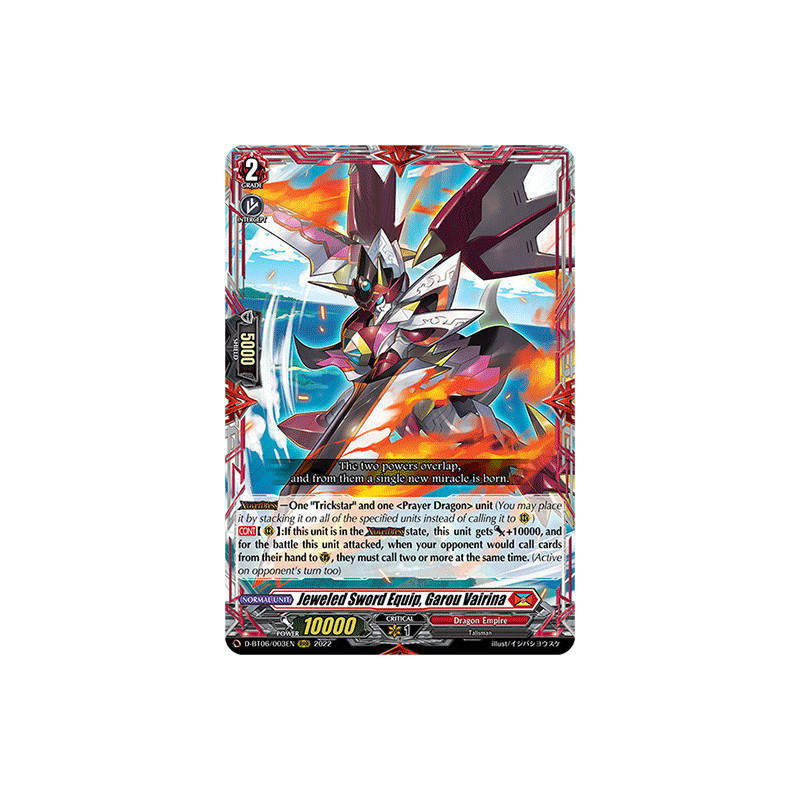 Vanguard_TCG_card_D-BT06_003EN_RRR_Jeweled_Sword_Equip_Garou_Vairina_Blazing_Dragon_Reborn