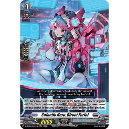 Vanguard_TCG_card_D-BT06_009EN_RRR_Galactic_Hero_Direct_Foriel_Blazing_Dragon_Reborn