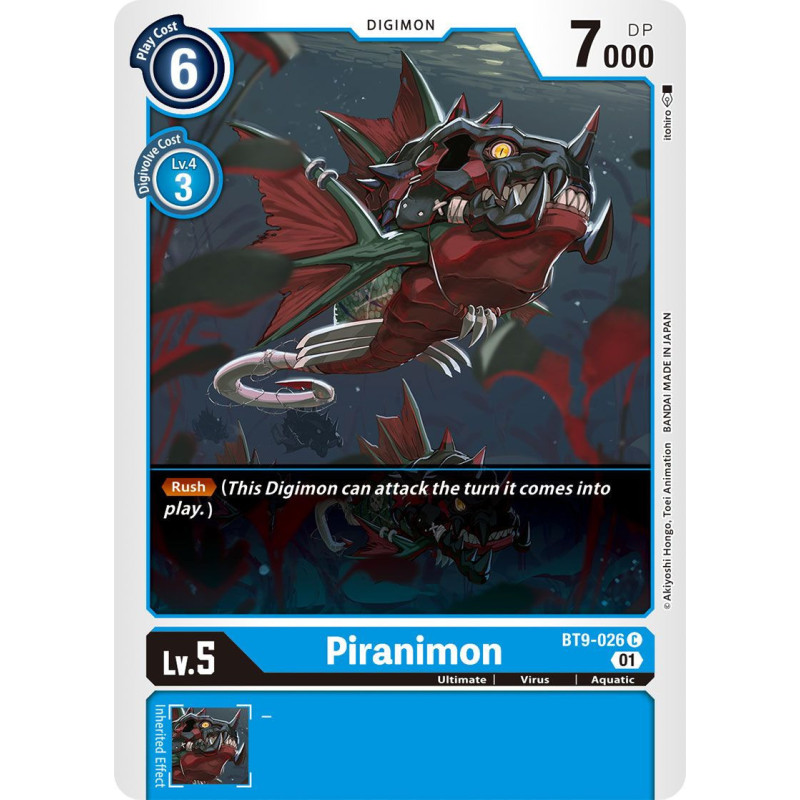Digimon_TCG_BT9-026_Piranimon_Common_X_Record_Card_Game