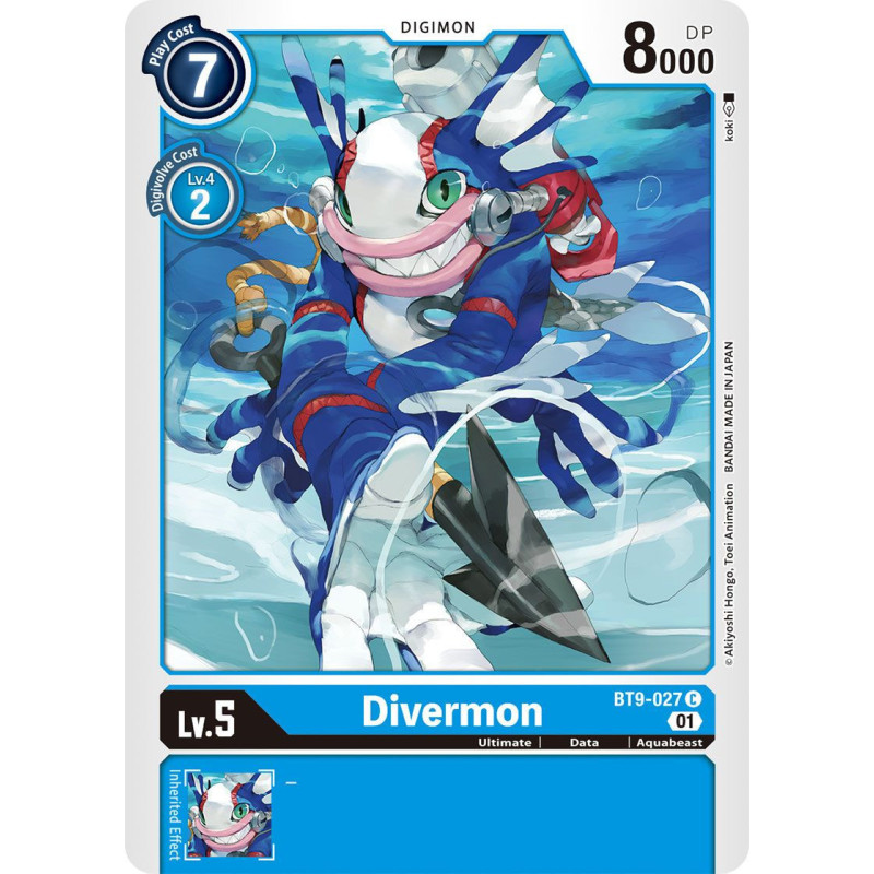 Digimon_TCG_BT9-027_Divermon_Common_X_Record_Card_Game