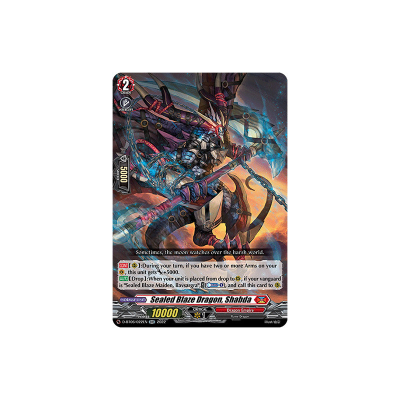 Vanguard_TCG_card_D-BT06_022EN_RR_Sealed_Blaze_Dragon_Shabda_Blazing_Dragon_Reborn