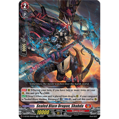 Vanguard_TCG_card_D-BT06_022EN_RR_Sealed_Blaze_Dragon_Shabda_Blazing_Dragon_Reborn