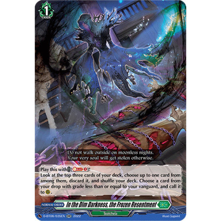 Vanguard_TCG_card_D-BT06_035EN_RR_In_the_Dim_Darkness_the_Frozen_Resentment_Blazing_Dragon_Reborn