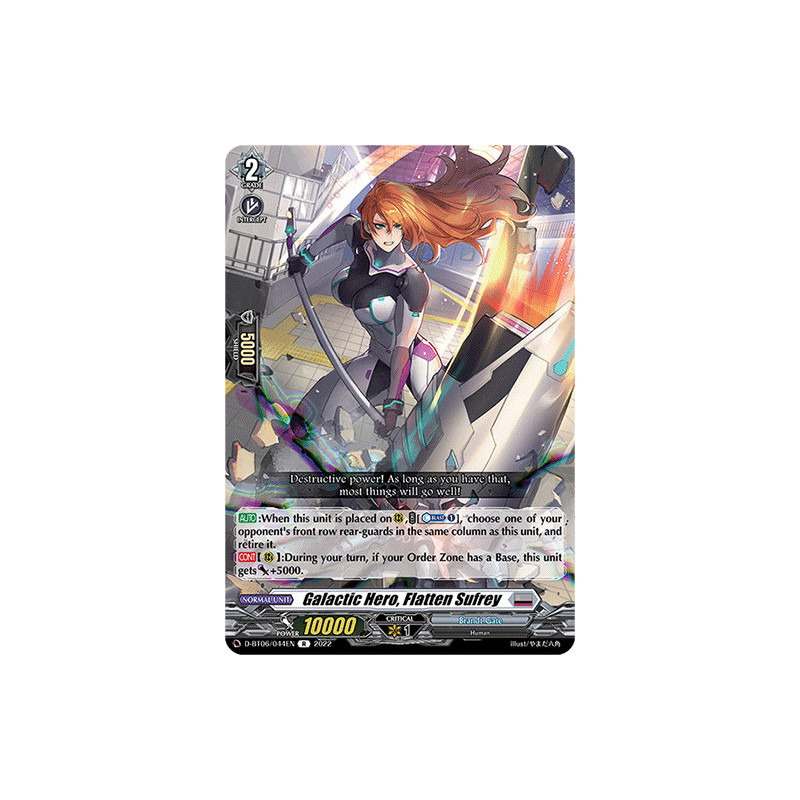 Vanguard_TCG_card_D-BT06_044EN_R_Galactic_Hero_Flatten_Sufrey_Blazing_Dragon_Reborn