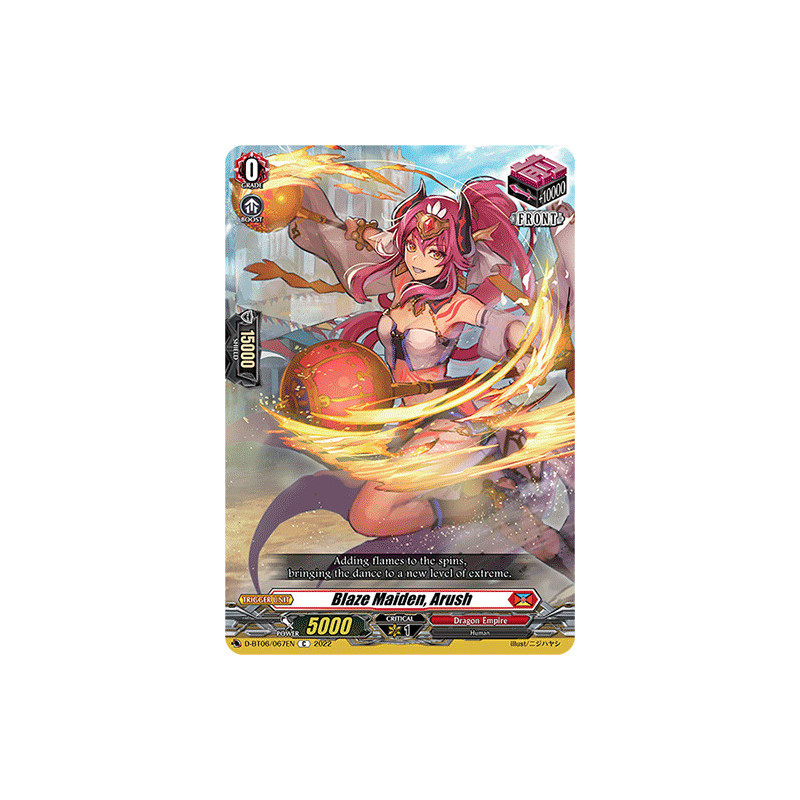 Vanguard_TCG_card_D-BT06_067EN_C_Blaze_Maiden_Arush_Blazing_Dragon_Reborn