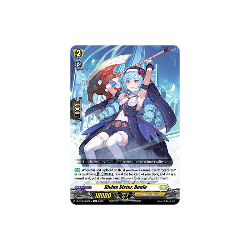 Vanguard_TCG_card_D-BT06_089EN_C_Divine_Sister_Benie_Blazing_Dragon_Reborn