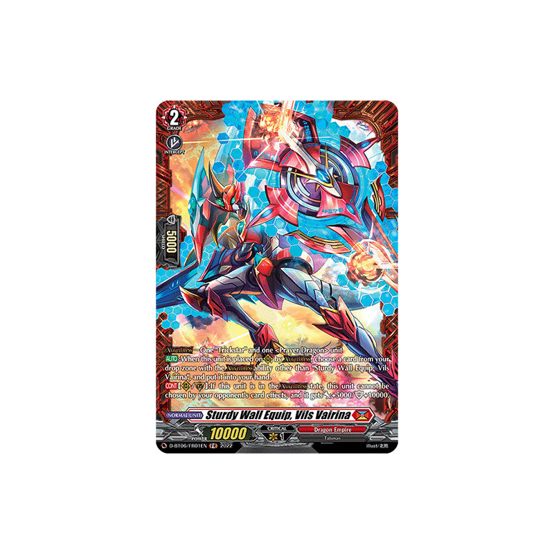 Vanguard_TCG_card_D-BT06_FR01EN_FR_Sturdy_Wall_Equip_Vils_Vairina_Blazing_Dragon_Reborn