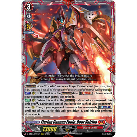 Vanguard_TCG_card_D-BT07_001EN_RRR_Flaring_Cannon_Equip_Baur_Vairina_Raging_Flames_Against_Emerald_Storm