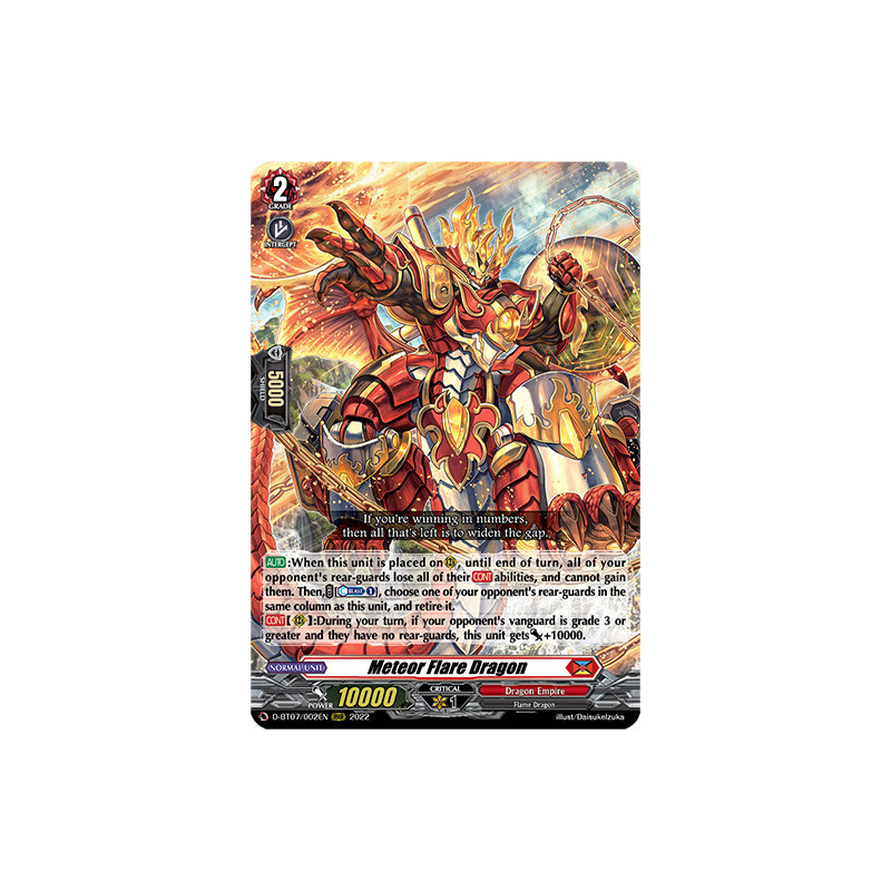 Vanguard_TCG_card_D-BT07_002EN_RRR_Meteor_Flare_Dragon_Raging_Flames_Against_Emerald_Storm