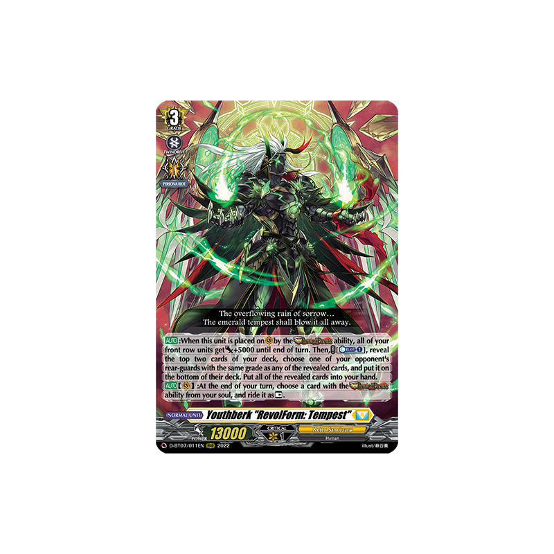 Vanguard_TCG_card_D-BT07_011EN_RRR_Youthberk_RevolForm_Tempest_Raging_Flames_Against_Emerald_Storm