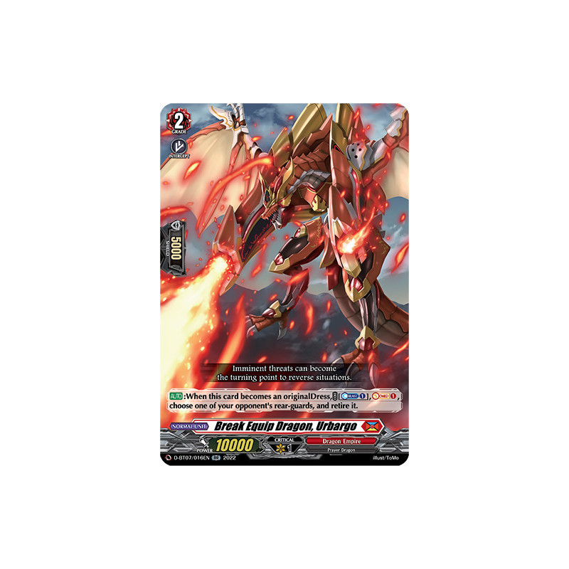 Vanguard_TCG_card_D-BT07_016EN_RR_Break_Equip_Dragon_Urbargo_Raging_Flames_Against_Emerald_Storm