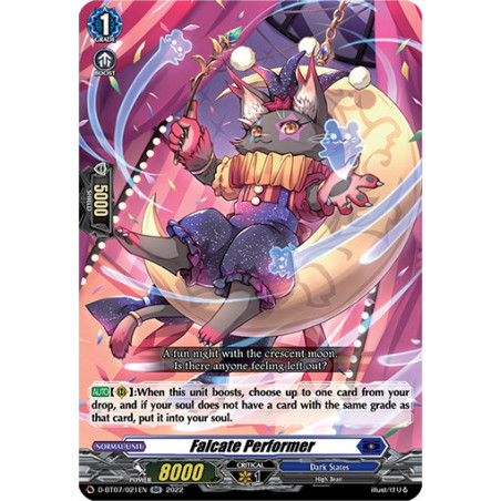 Vanguard_TCG_card_D-BT07_021EN_RR_Falcate_Performer_Raging_Flames_Against_Emerald_Storm