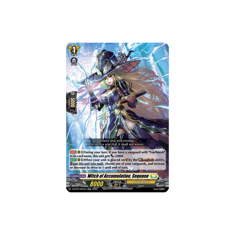 Vanguard_TCG_card_D-BT07_027EN_RR_Witch_of_Accumulation_Sequana_Raging_Flames_Against_Emerald_Storm