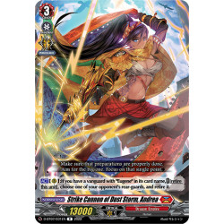 Vanguard_TCG_card_D-BT07_031EN_R_Strike_Cannon_of_Dust_Storm_Andrea_Raging_Flames_Against_Emerald_Storm