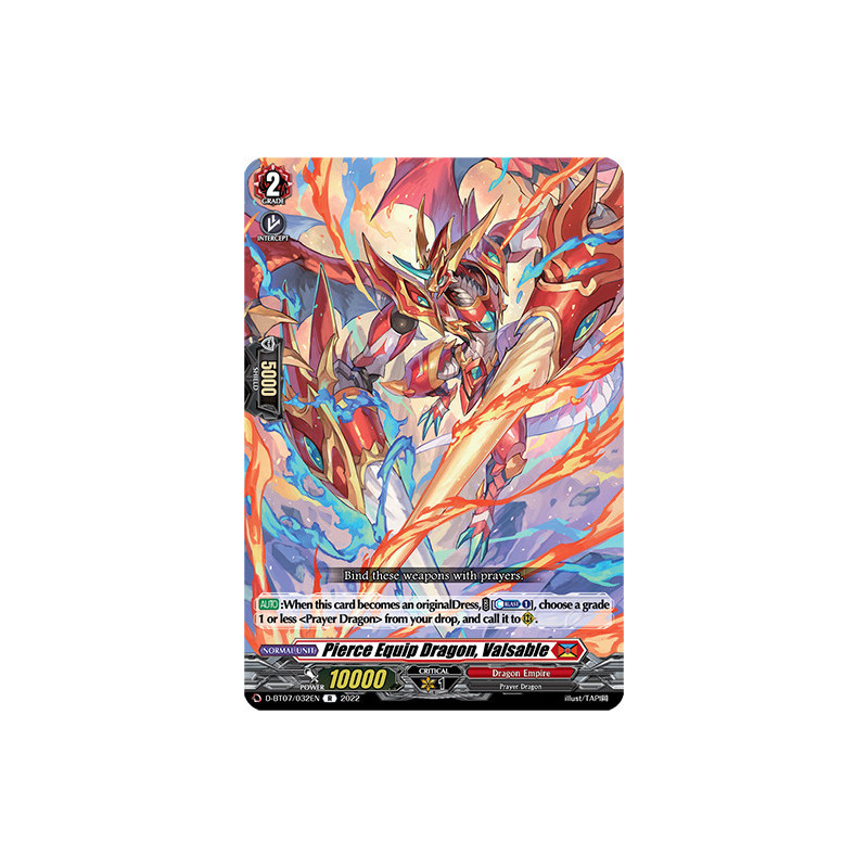 Vanguard_TCG_card_D-BT07_032EN_R_Pierce_Equip_Dragon_Valsable_Raging_Flames_Against_Emerald_Storm