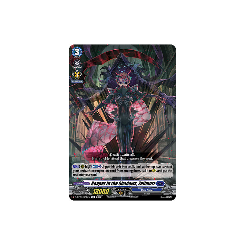 Vanguard_TCG_card_D-BT07_036EN_R_Reaper_in_the_Shadows_Zeilmort_Raging_Flames_Against_Emerald_Storm