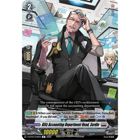 Vanguard_TCG_card_D-BT07_040EN_R_Blitz_Accounting_Department_Head_Sordio_Raging_Flames_Against_Emerald_Storm