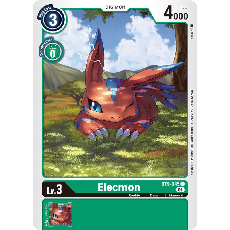 Digimon_TCG_BT9-045_Elecmon_Common_X_Record_Card_Game