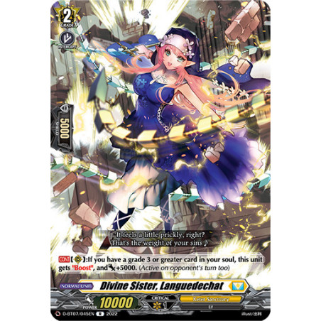 Vanguard_TCG_card_D-BT07_045EN_R_Divine_Sister_Languedechat_Raging_Flames_Against_Emerald_Storm