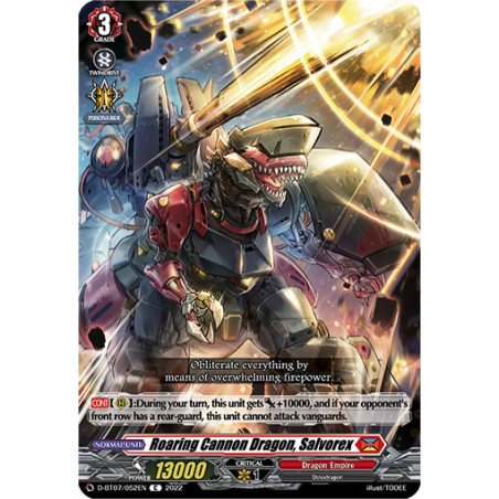 Vanguard_TCG_card_D-BT07_052EN_C_Roaring_Cannon_Dragon_Salvorex_Raging_Flames_Against_Emerald_Storm