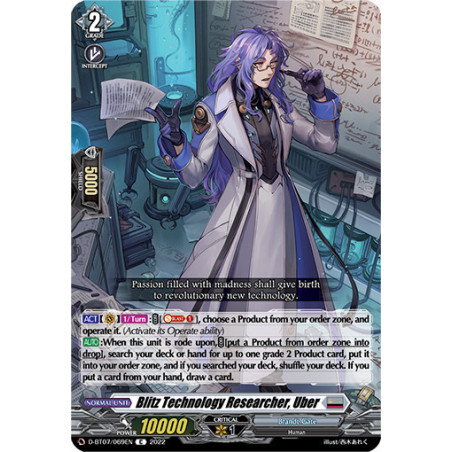 Vanguard_TCG_card_D-BT07_069EN_C_Blitz_Technology_Researcher_Uber_Raging_Flames_Against_Emerald_Storm