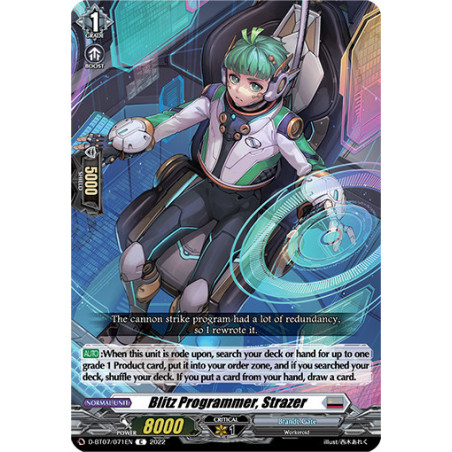 Vanguard_TCG_card_D-BT07_071EN_C_Blitz_Programmer_Strazer_Raging_Flames_Against_Emerald_Storm