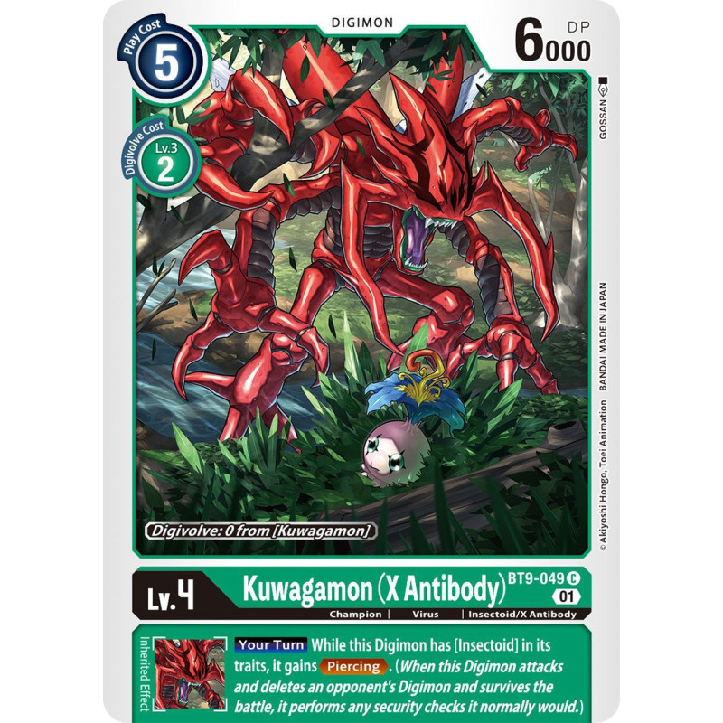 Digimon_TCG_BT9-049_Kuwagamon_(X_Antibody)_Common_X_Record_Card_Game