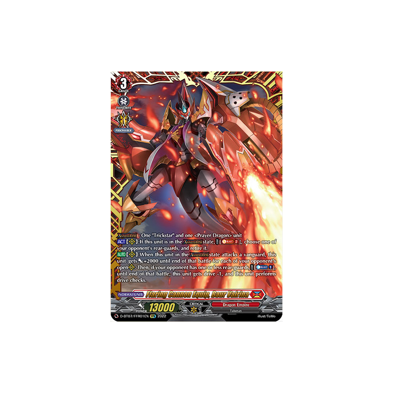 Vanguard_TCG_card_D-BT07_FFR01EN_FFR_Flaring_Cannon_Equip_Baur_Vairina_Raging_Flames_Against_Emerald_Storm