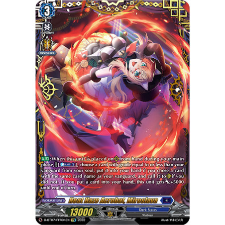 Vanguard_TCG_card_D-BT07_FFR04EN_FFR_Heat_Haze_Acrobat_Miroslava_Raging_Flames_Against_Emerald_Storm
